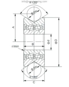 LV Series Track Roller Bearings/Guide Bearings LV型槽导轨滚轮图纸 239x300
